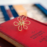 Sonia Folache Anillo L Olivia Latón bañado en oro de 18k