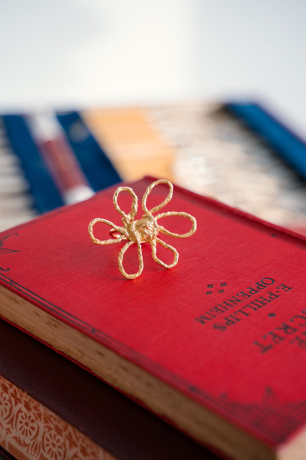 Sonia Folache Anillo L Olivia Latón bañado en oro de 18k