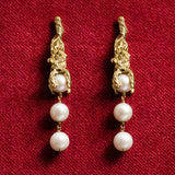 Pendientes Paloma oro perla