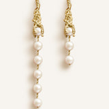 Pendientes L Paloma oro perla