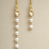 Pendientes L Paloma oro perla