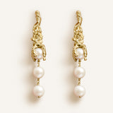Pendientes Paloma oro perla