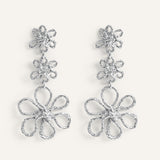 Pendientes Margaritas Olivia plata