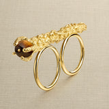 Anillo Paloma oro ojo de tigre