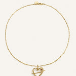 Collar Sagrado Corazón dorado Sonia Folache en oro 18k