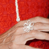 M Olivia silver ring