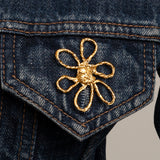 Olivia XL gold brooch
