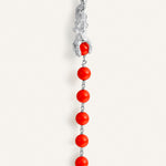 Sonia Folache Pendientes L Paloma  Plata 925 con Coral