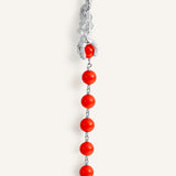 Sonia Folache Pendientes L Paloma  Plata 925 con Coral