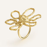 Sonia Folache Anillo L Olivia Latón bañado en oro de 18k
