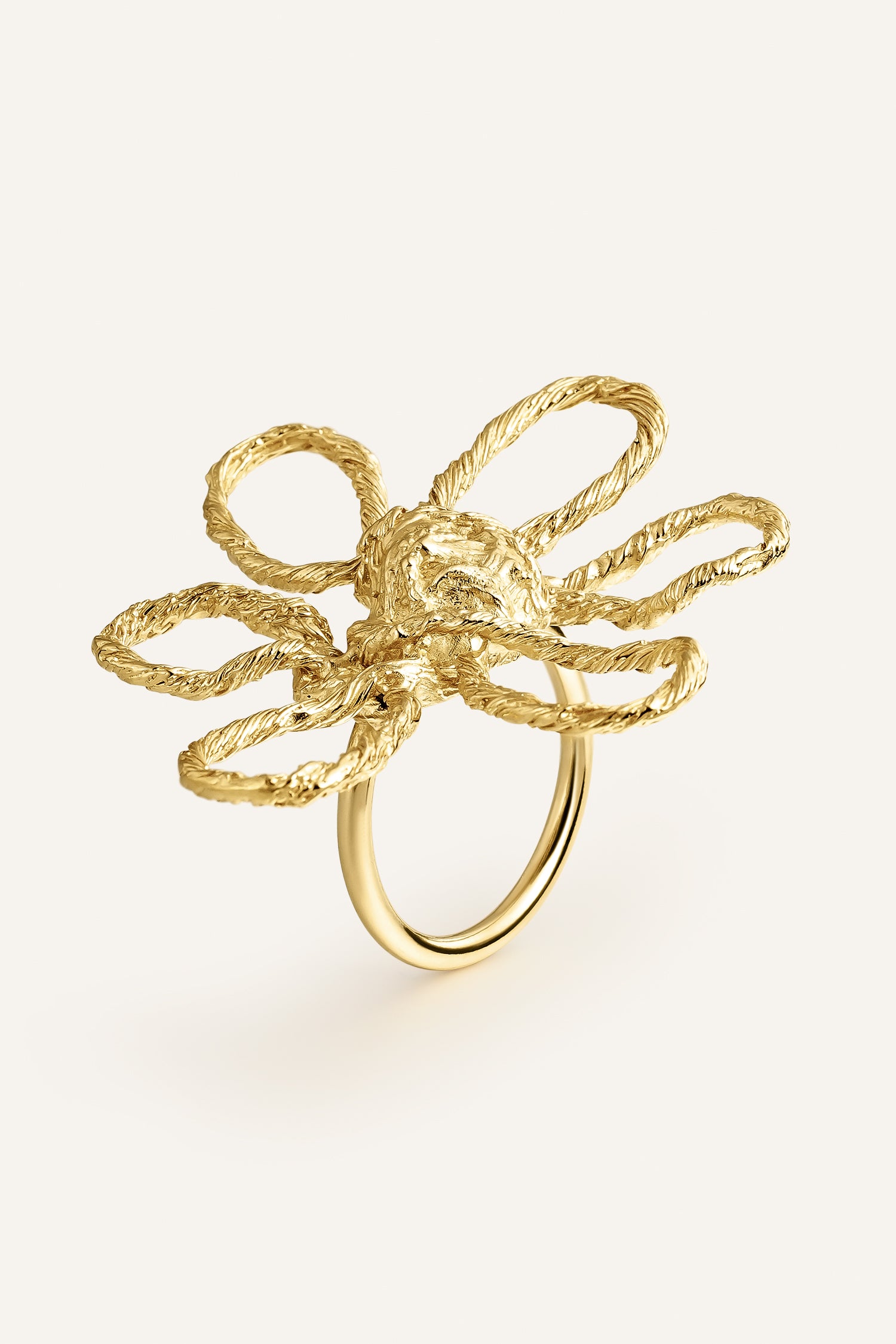 Sonia Folache Anillo L Olivia Latón bañado en oro de 18k
