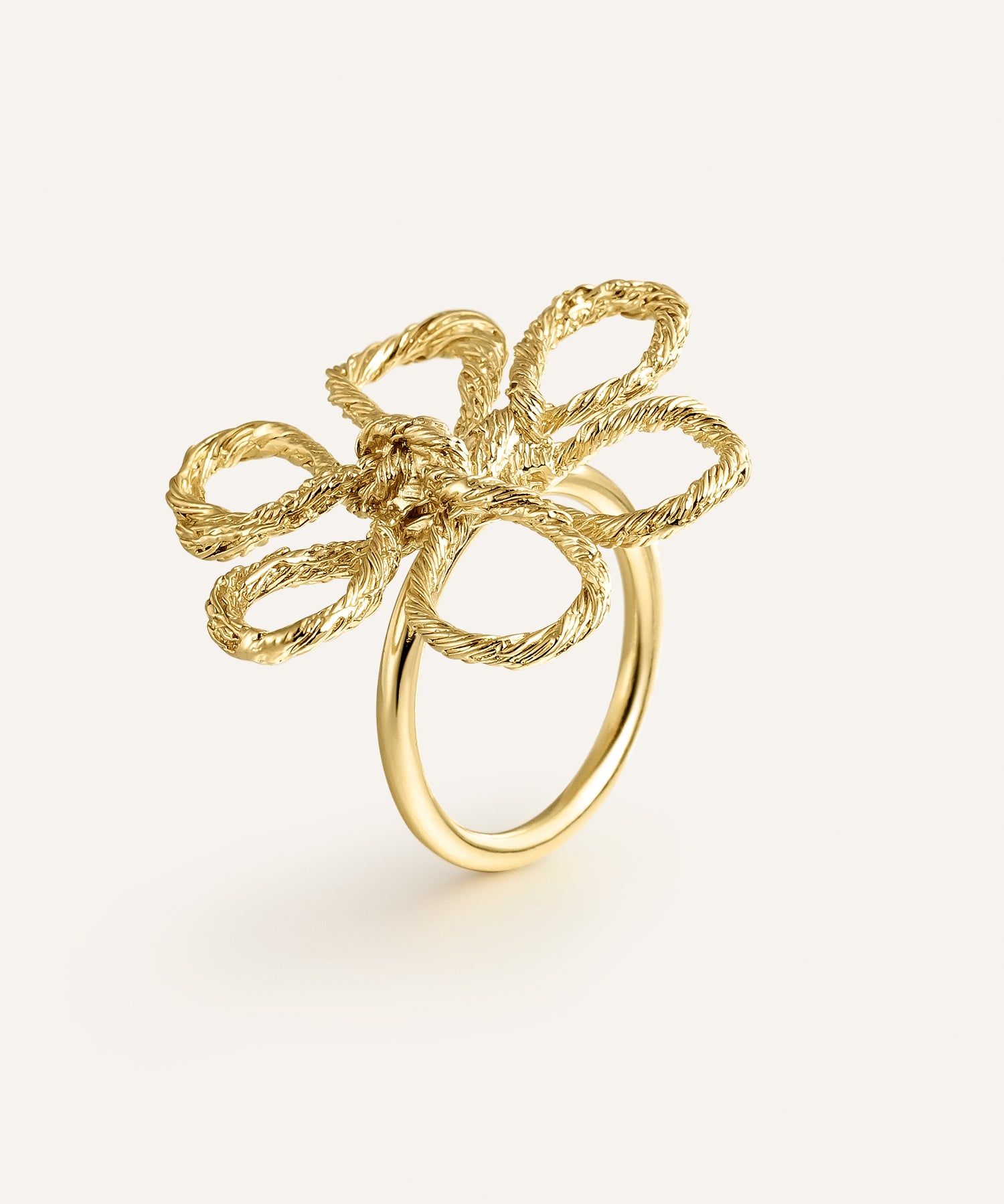 Sonia Folache Anillo M Olivia Latón bañado en oro de 18k 