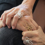 Sonia Folache Anillo XL Olivia Plata 925
