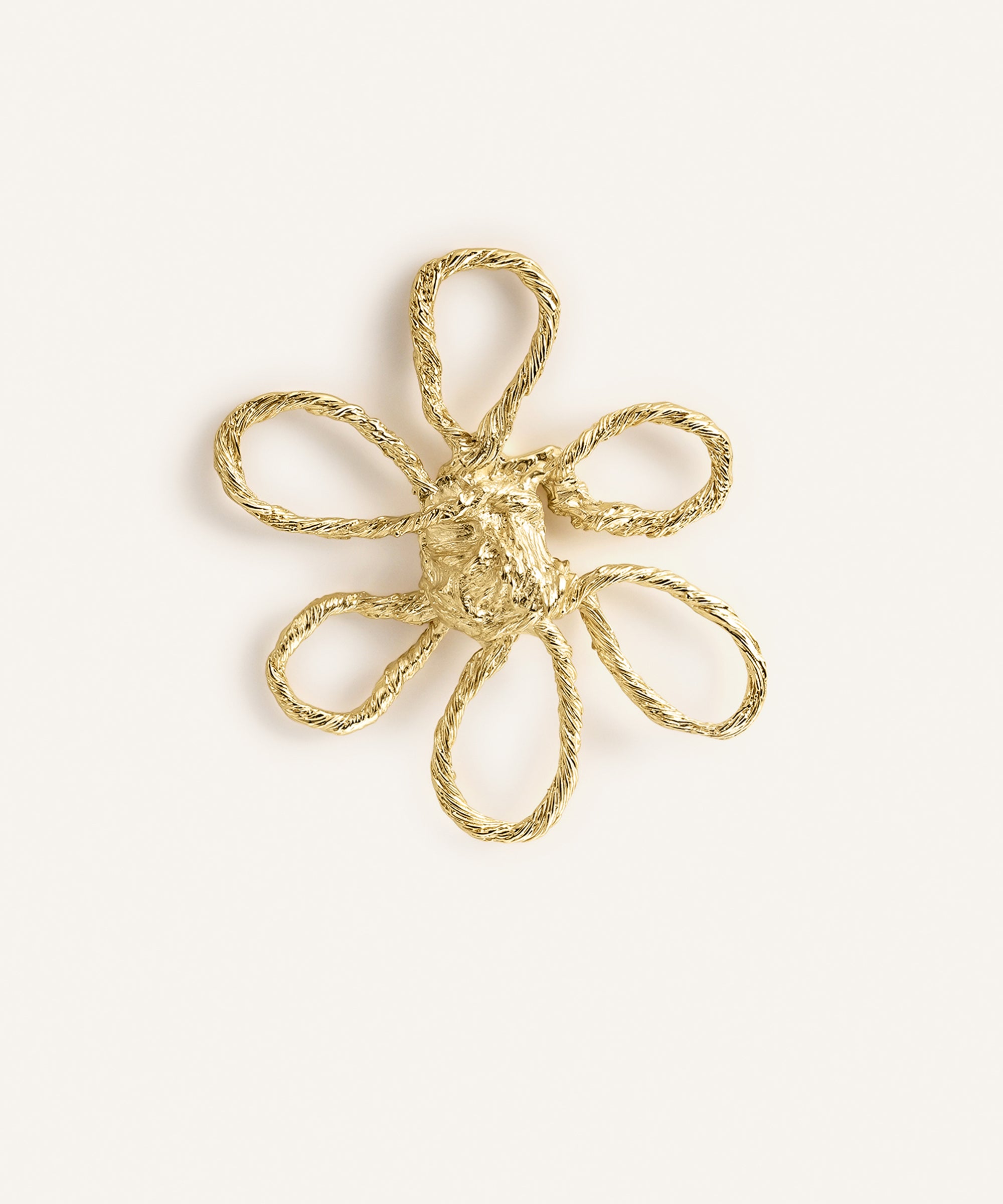 Sonia Folache Broche XL Olivia Latón bañado en oro de 18k
