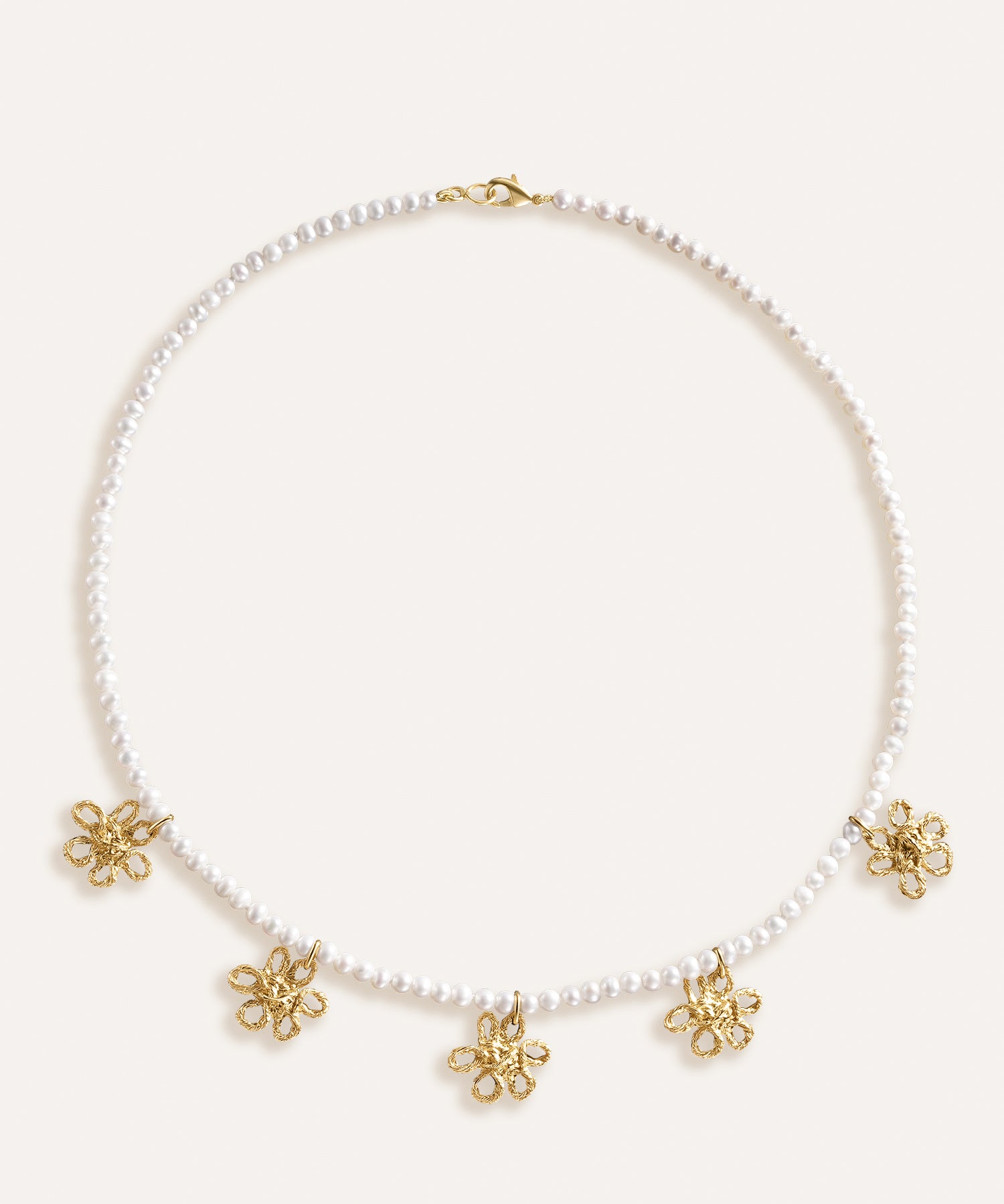 Sonia Folache Choker Perlas Olivia Latón bañado en oro de 18k con Perlas
