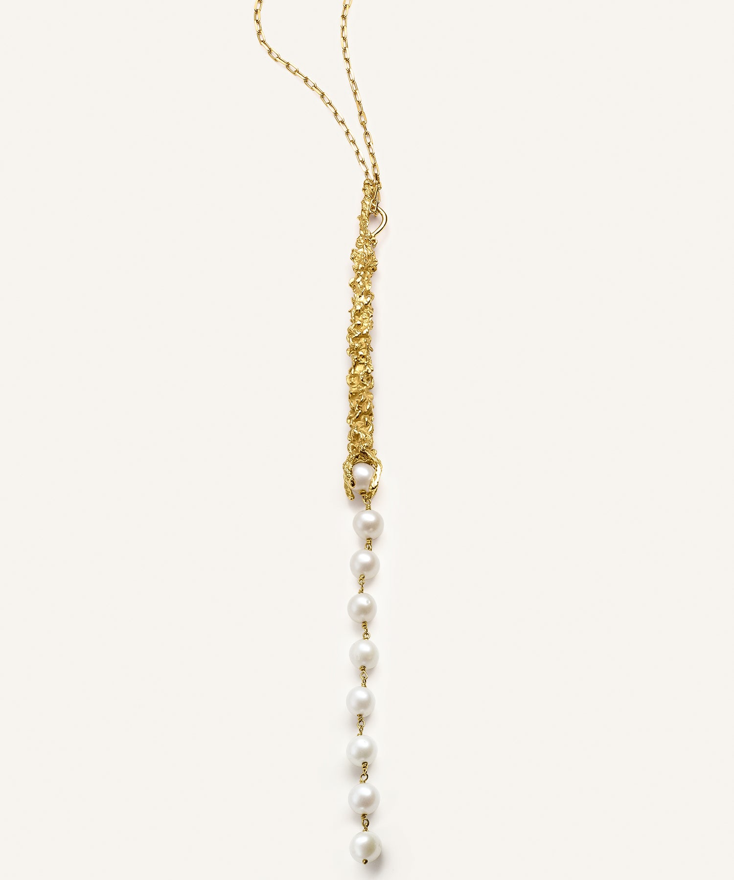 Sonia Folache Colgante Paloma Latón bañado en oro de 18k con Perla
