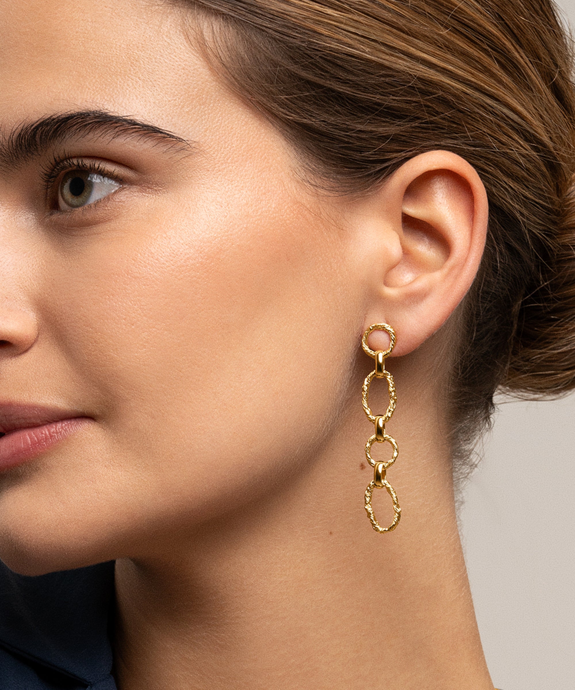 Sonia Folache Pendientes M Sonia Latón bañado en oro de 18k