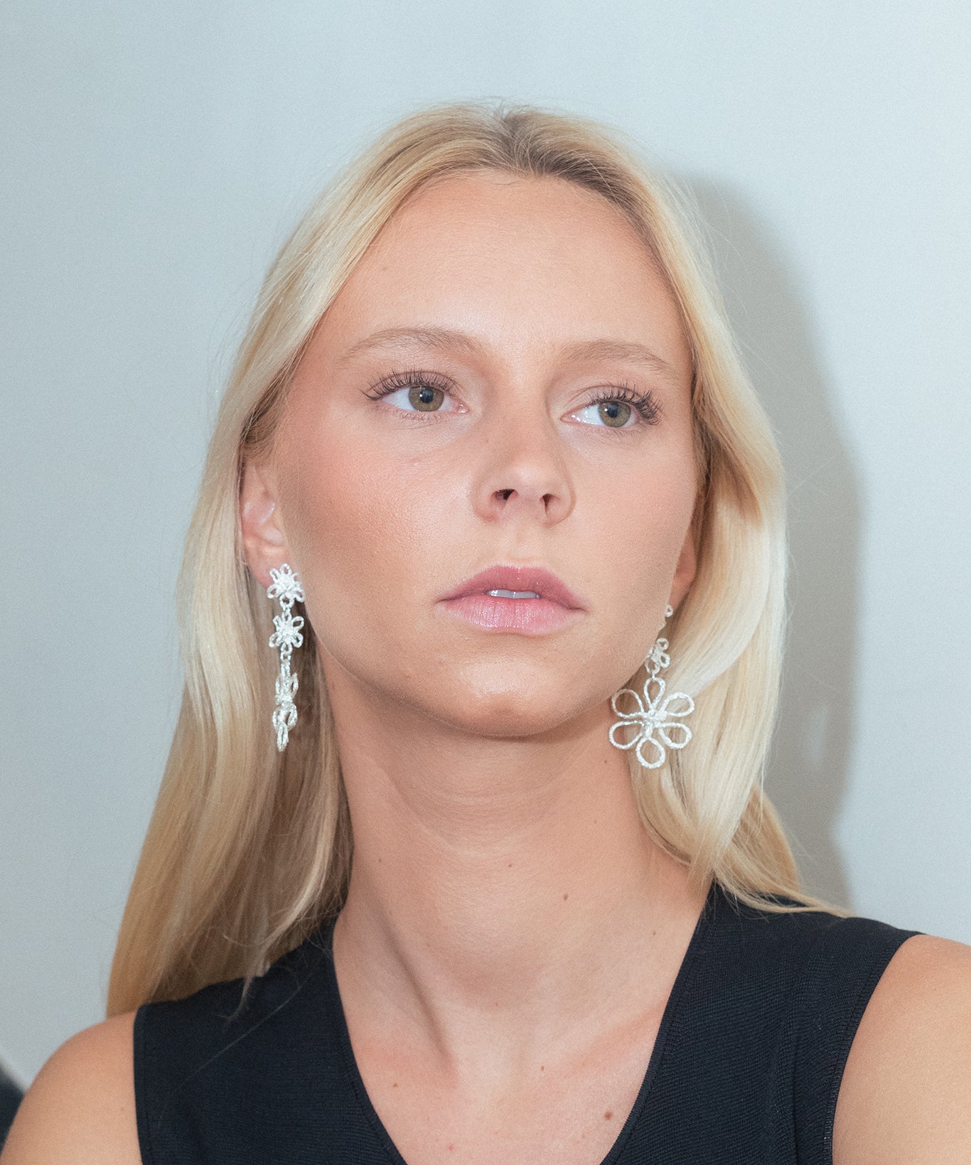 Sonia Folache Pendientes Margaritas Olivia Plata 925
