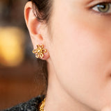 Sonia Folache Pendientes S Olivia Latón bañado en oro de 18k
