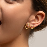 Sonia Folache Pendientes S Sonia Latón bañado en oro de 18k
