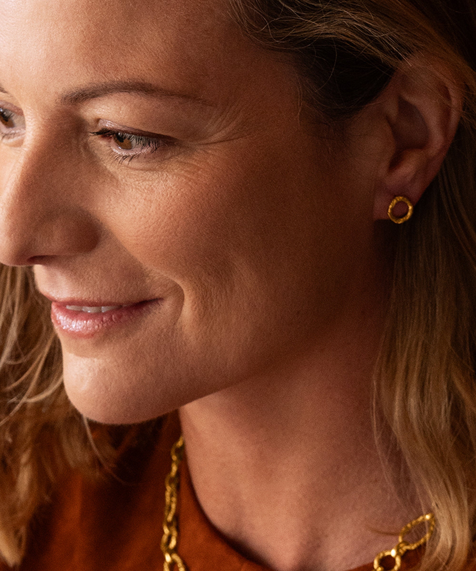 Sonia Folache Pendientes S Sonia Latón bañado en oro de 18k
