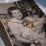 Collar Sagrado Corazón dorado Sonia Folache en oro 18k