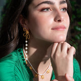Pendientes 3x1 Olivia plata perla